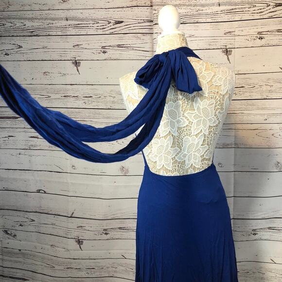 Kenneth Cole Multi-way Convertible Wrap Beach Dress blue size small - Picture 8 of 12